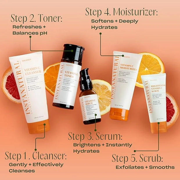 InstaNatural Vitamin C Body Wash, Moisturizing Shower Gel Cleanser for Women & Men, Deeply Cleanses & Balances, Brightens,...