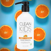 Clean Kids Naturally Tropical Orange Burst Shampoo, All-Natural, Gluten-free, Vegan, and Cruelty-free, Paraben-Free, EWG V...