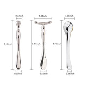 BetterJonny 3Pcs Metal Eye Cream Applicator Roller Wand Stick, Cosmetics Spoon Eye Cream Massager Wand Girls Women Facial ...