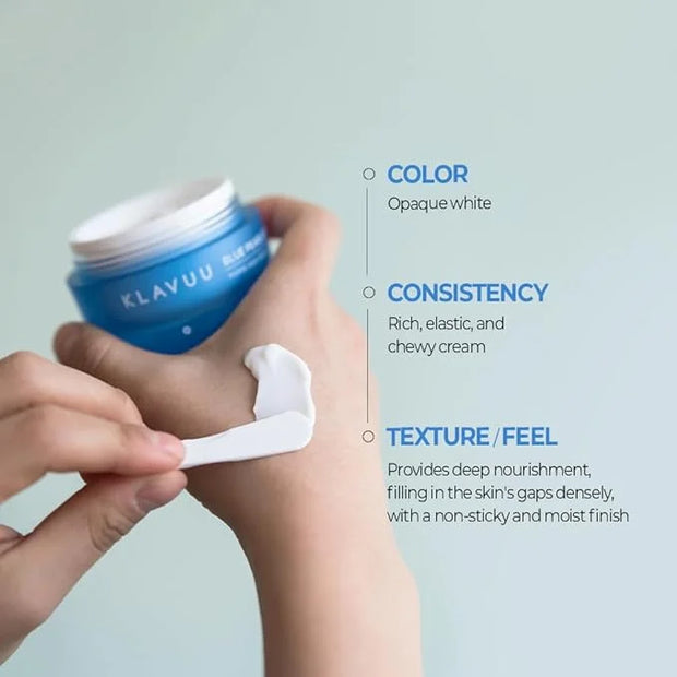 BLUE PEARLSATION MARINE AQUA ENRICHED CREAM - Hypoallergenic Deep Moisturizer with Apple Water for Nourished, Balanced Ski...