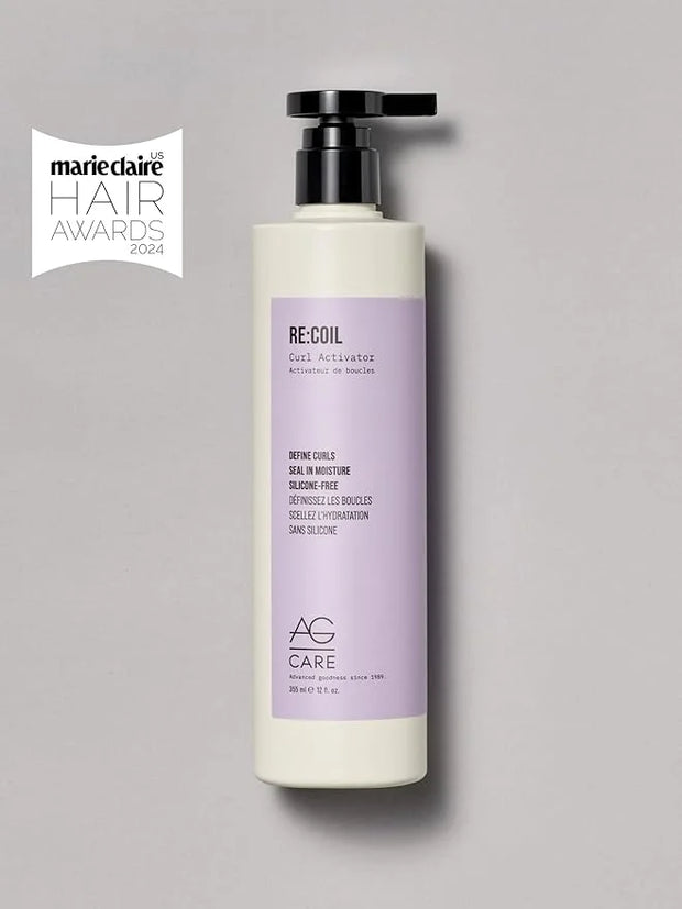 AG Care Re:Coil Curl Activator Curl Cream with Keratin Amino Acids - Ultra-Nourishing Curly Hair Cream for Defined, Health...