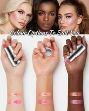 Peach Pink Cream Blush Stick, Monochromatic Multi-Blush Stick for Cheeks & Highlighter, Pigmented Long Lasting Smooth Natu...