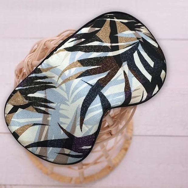 Maxfeel Feel 100% Pure Silk Eye Mask Sleep Eye Mask Eye Cover Eyeshade Sleeping Eye Mask Floral Colors (#35) - Product Image