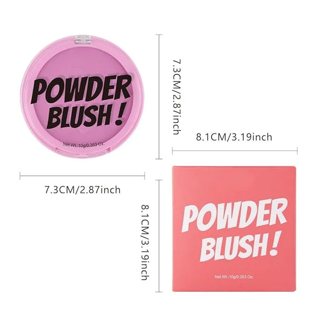 Single Purple Matte Blush for Cheeks Face Blushes Makeup Palette, Rose Bean Monochrome Cream Blushes Palette Makeup for Ol...