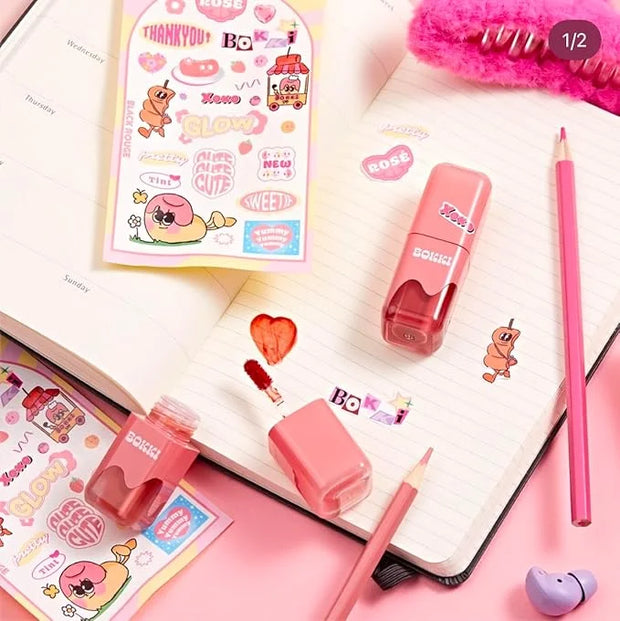 Glow Bokki Glossy Lip Tint, Korean Beauty (GB05 Carbo Rosé, 4.1 grams) - Product Image