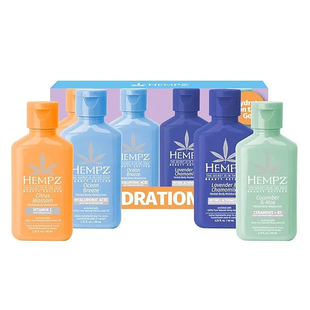 Hempz Mini Lotion Kit, Beauty Actives, 4-Pack Body Moisturizer, Travel Essentials, 2.25 oz - Product Image