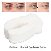 Eye Compressed Paper Sheet, U Shape Cotton Disposable Under Eye Sheet 200pcs, Eye Compressed Sheet, Soft for SPA - Product...