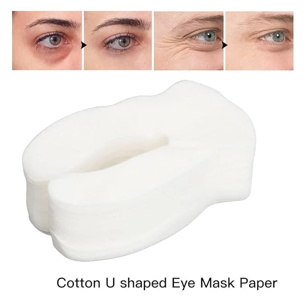 Eye Compressed Paper Sheet, U Shape Cotton Disposable Under Eye Sheet 200pcs, Eye Compressed Sheet, Soft for SPA - Product...