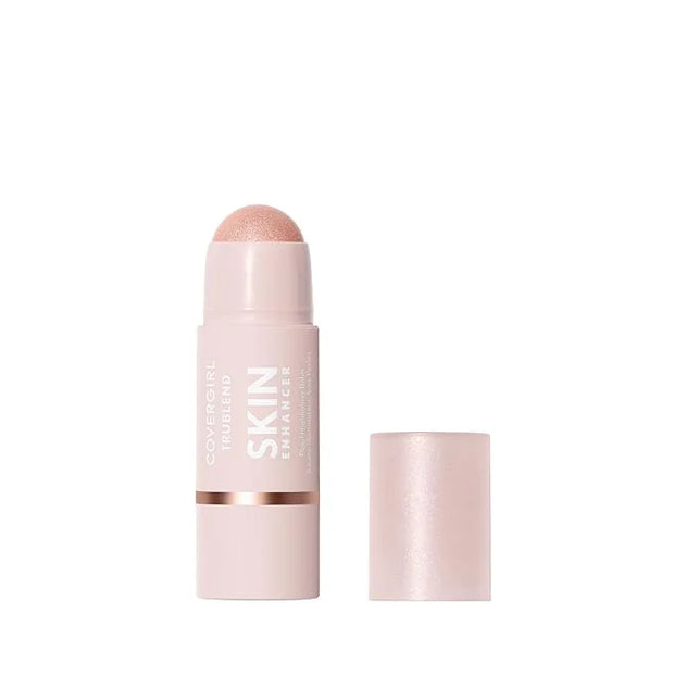 CoverGirl Trublend Skin Enhancer Highlighter Balm Stick, 320 Rose Beam, Highlighter, Vegan Formula, Easy to Use, Glides on...