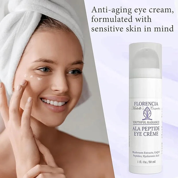 Florencia ALA Peptide Eye Cream - Anti-Aging Repair for Wrinkles, Fine Lines, Dryness - Hydrating, Nourishing, Firming, Mo...