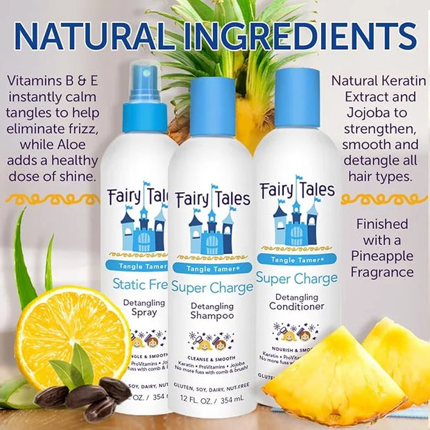 Fairy Tales Tangle Tamer Super Charge - Detangling Conditioner for Kids - Paraben Free, Sulfate Free, Gluten Free, Nut Fre...