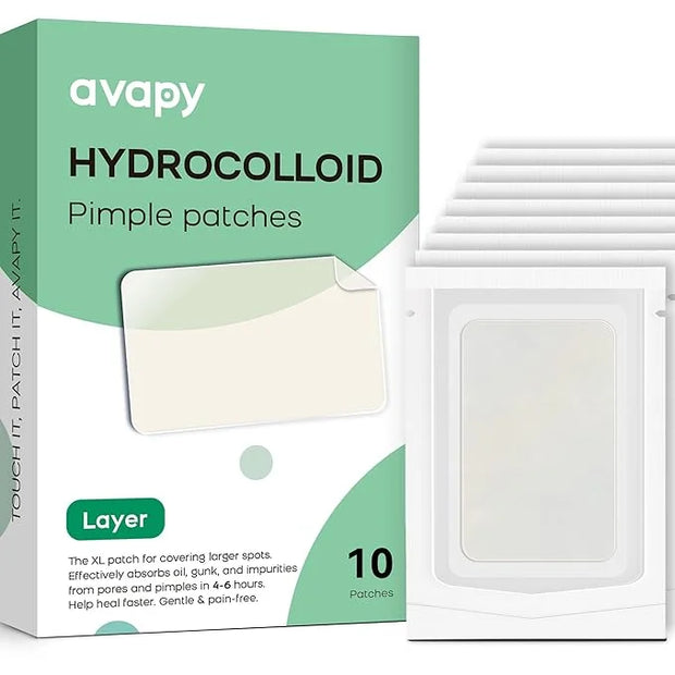 XL Hydrocolloid Acne Patches - Extra Large Pimple Patches for Cystic Acne on Face & Body | Nose, Chin, Back & Bacne Treatm...