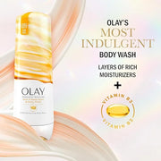 Olay Body Wash for Women, Indulgent Moisture, 24hr Moisturizing & Nourishing Formula, Infused with Vitamin B3 Complex, Lux...