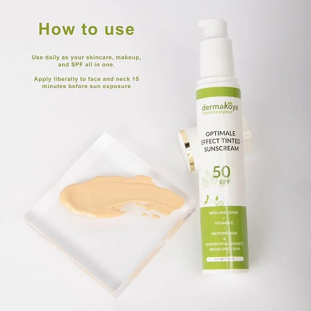 Dermakoya - Facial sunscreen with makeup coverage effect SPF 50.