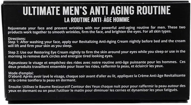Brickell Men's Ultimate Anti-Aging Routine, Anti-Wrinkle, Night Face Cream and Eye Cream to Reduce Puffiness, Wrinkles, Da...