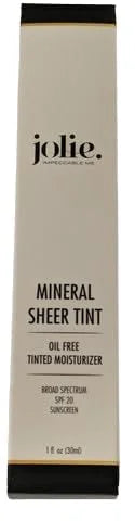 Jolie Mineral Sheer Tint SPF 20 Oil Free - Face Tinted Moisturizer - Hydration - Coverage - Makeup - Mineral Formula - Veg...