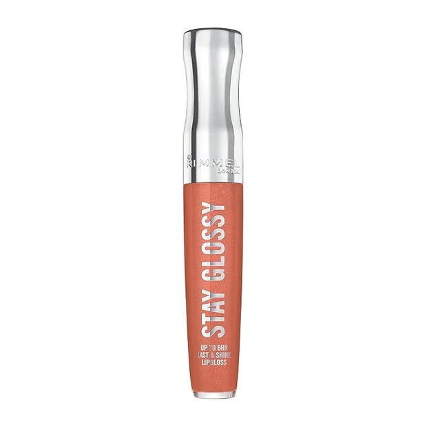 Rimmel London Stay Glossy, 465 Melon-Air, Lip Gloss, Non-Sticky, Color and Shine, Up To 6-Hour Wear, Precise Applicator, 0...
