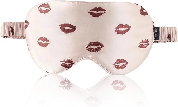 THXSILK Sleep Mask 100% 19 Momme Pure Mulberry Silk Super Smooth Cooling Decorative Sleep Eye Mask Blackout Eye Cover with...