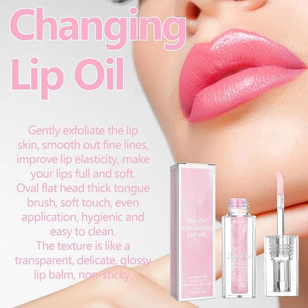 2PCS Magic Color Changing Lip Oil, Moisturizing Nourishing Lip Oil,Light Colour Gloss Non-sticky Lip Oil For Dry Lips Lip ...