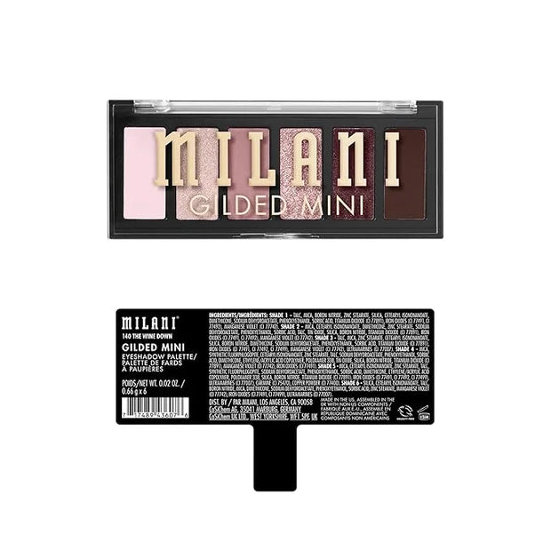 Milani Gilded Mini Eyeshadow Palette with 6 Matte & Shimmer Hues - The Wine Down - Product Image