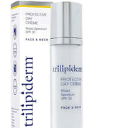 Trilipiderm Protective Day Crème, Broad Spectrum SPF 30 – Lightweight, Fast-Absorbing Moisturizing Sunscreen Protects whil...