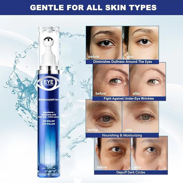 5% Caffeine Eye Serum Anti Aging, Eye Serum with Acid Niacinamide peptides for Puffy Eye Bags Fine Lines Dark Circles Wrin...