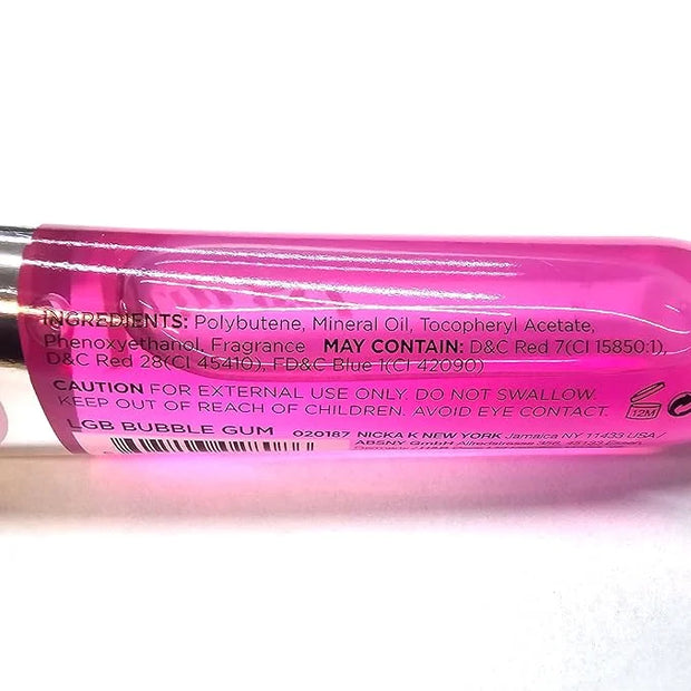 5 Pack Lip Gloss Set of Lip Gels - Clear, Watermelon, Strawberry, Cherry, and Bubble Gum Hydrating Lip Glosses with Vitami...