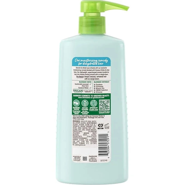 Garnier Whole Blends Coconut Water & Aloe Vera Refreshing Conditioner for Normal Hair, 26.6 Fl Oz, 1 Count (Packaging May ...