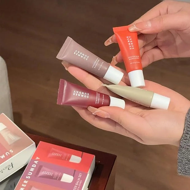 Mini Lip Butter Lip Gloss set, Smooth, Hydrating, Non-Sticky Lip Gloss for Soft and Supple Lips, Perfect for Travel & Gift...