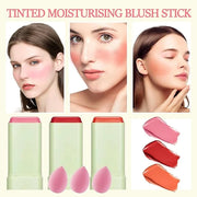 3 Colors Blush Stick,Multi-Use Cream Blush,Waterproofing Highly Pigmented Makeup Stick,Moisturizing Makeup Cream Set with ...