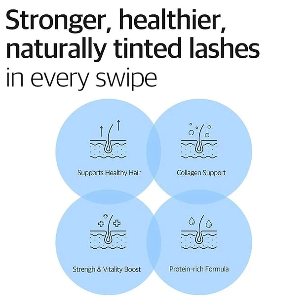 Derma Factory Peptide Eyelash Ampoule – Black Tinting Lash Growth Serum for Thin, Weak & Damaged Lashes – Volumizing Pepti...