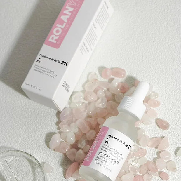 ROLANYIN Hyaluronic Acid 2% + Vitamin B5 Facial Serum for Intense Hydration Plumping and Nourishing Soothing Anti Aging Be...