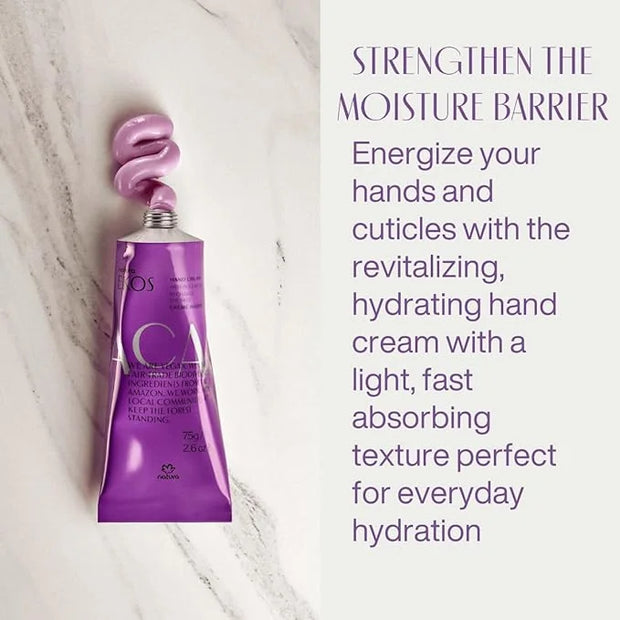 Natura - Ekos Açaí Hand Cream - Anti-Dullness Hand Balm - Recharge the Skin - Fast Absorption - Skin Moisturizer - Vegan S...