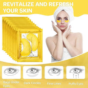 Gold Under Eye Patches - 28 Pairs Golden Glow Under Eye Patches for Dark Circles,Gold Moisturizing Eye Skin Mask for Women...