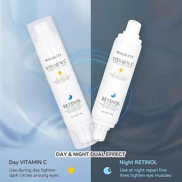 Under Eye Cream Dark Circles, Under Eye Skin Treatment Cream Reduces Puffiness, Fine Lines, Wrinkles and Eye Bags, Day & N...