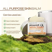 SADOWAY Beef Tallow for Skin: Handmade Beef Tallow for Face - Organic Grass-Fed Whipped Beef Tallow and Honey Balm Tallow ...