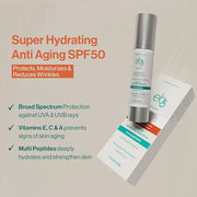 eb5 Super Hydrating Anti-Aging Face Sunscreen SPF 50 | AM Facial Moisturizing Broad Spectrum Sunscreen formulated with Zin...