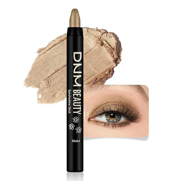 evpct Light Khaki Shimmer Cream Eye Shadow Brightener Sticks Set for Eyes, Khaki Shimmery Matte Pencil Eye shadow Applicat...