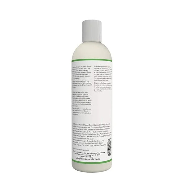 OKAY | All Natural Baby Shampoo | For All Hair Types | Cleanse, Nourish & Condition | With Papaya Extract | Free of Sulfat...