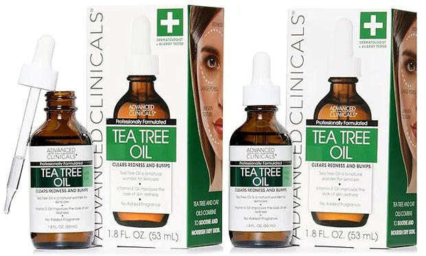Advanced Clinicals Tea Tree Oil For Skin Facial Serum | Tea Tree Serum For Face With Vitamin E + Botanicals To Help Improv...