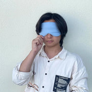Linen Eye Mask for Girls,Travel Breathable Sleep Mask,Adjustable Strap, Hypoallergenic, Cooling with Travel Bag Gift Packa...