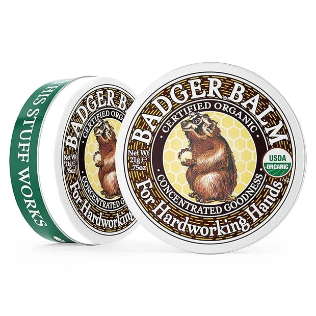 Badger - Hardworking Hands Healing, Aloe Vera & Wintergreen, Working Hand Balm, for Dry Hands, Moisturizer Balm, Certified...