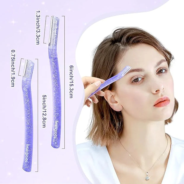 Women’s Dermaplane Razor for Face & Eyebrow - Anti-Cutting Japanese Blades for Eyebrow and Facial Hair Removal, Achieve Si...