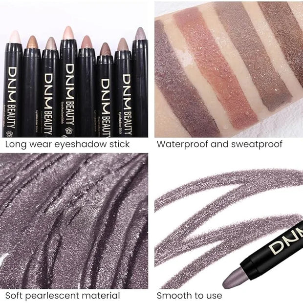 Kaely 2Pcs Cream Eyeshadow Sticks Set for Eyes Waterproof,Cocoa Shimmer & Smoky Amethyst Shimmer Matte Eye shadow Stick Pe...
