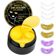 24K Gold Under Eye Patches Gel Eye Pad Hot Cold Eye Mask,Eye Masks Skincare for Removing Dark Circles and Puffiness,Reduce...