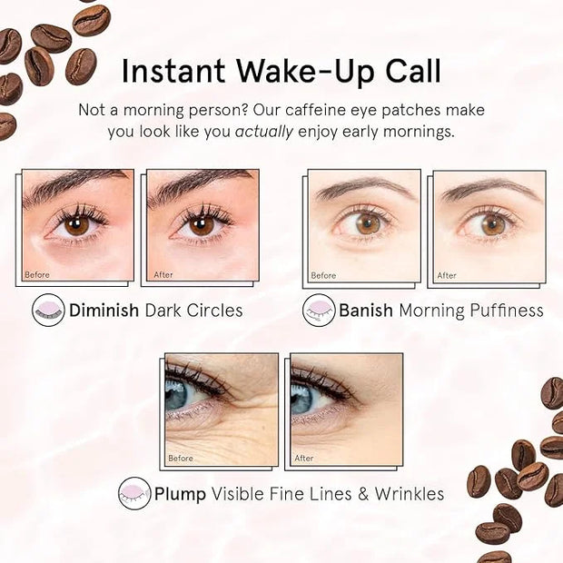 grace & stella Caffeine Under Eye Patches - Awakening Eye Patches for Puffy Eyes and Dark Circles - Under Eye Mask Patches...
