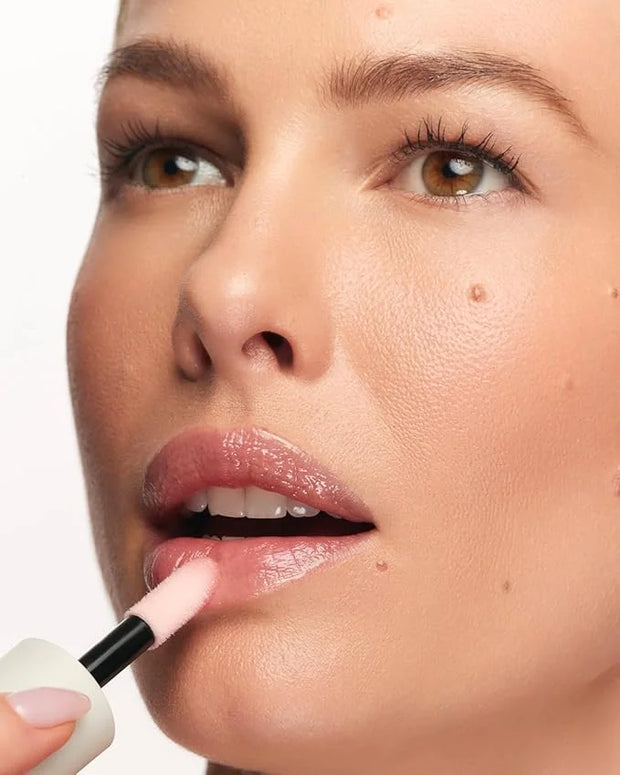 MAKE Beauty Serum Balm Hydrating Lip Oil. Vegan moisturizing lip gloss with plumping effect. Lip treatment cream for soft,...