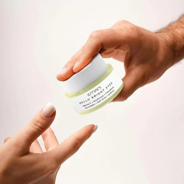 Emani Hello Bright Eyes - Vitamin C Super Eye Cream - Caffeine and Turmeric, Anti-Aging Eye Cream for Dark Circles, Puffin...