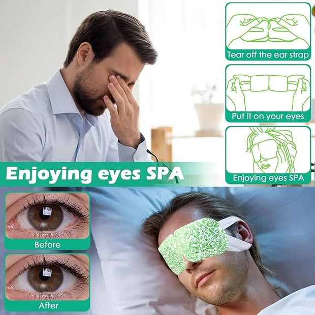 50 Packs Steam Eye Mask for Dry Eyes Spa Warm Sleep Mask Self Heating Disposable Eye Masks for Home Office Travel Eyestrai...