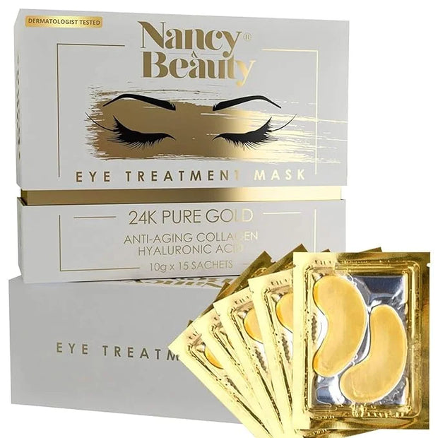 Under Eye Patches - 24K Gold Under Eye Mask, Dark Circles Under Eye Treatment Mask, Anti-Wrinkle Under Eye Bag Treatment f...